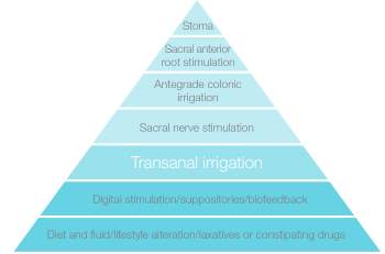 Transanal irrigation pyramid